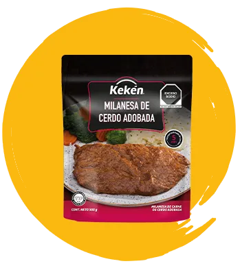 Milanesa de cerdo marinada al adobo