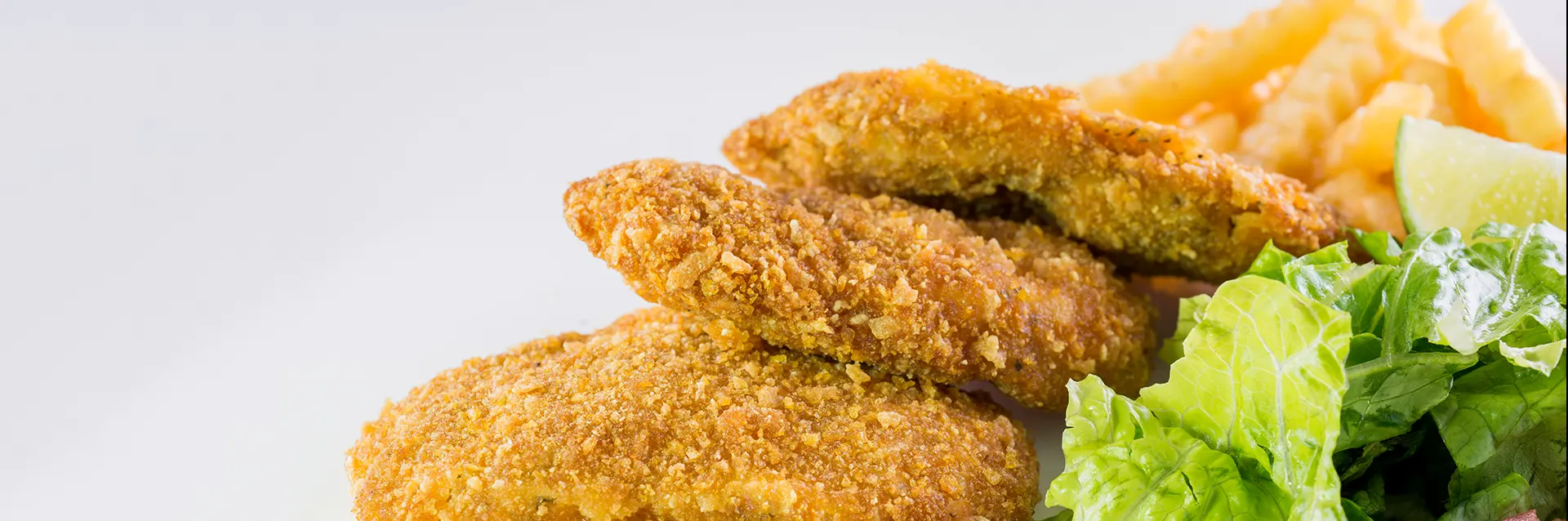 Filetitos de cerdo empanizados; sabrosos como plato principal, sabrosos como entremés